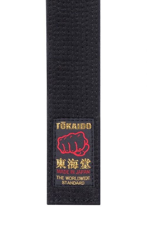 Karate Gürtel, TOKAIDO, Baumwolle, made in Japan, schwarz