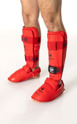 Karate Schienbein-/Fußschutz, TOKAIDO Kanji, WKF Karate Schienbein-/Fußschutz, TOKAIDO Kanji, WKF