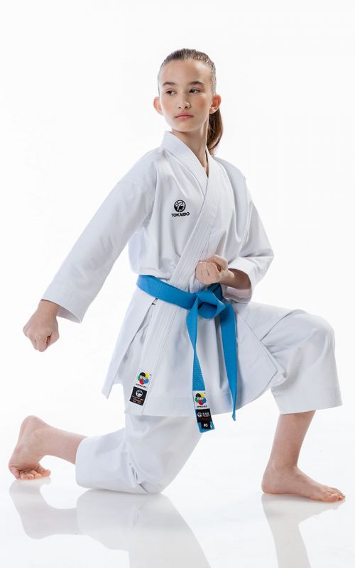 Anfänger Karateanzug, TOKAIDO Kata Master Junior, WKF, Slim Fit, 12 oz.