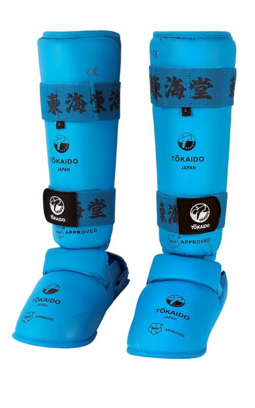 Karate Foot Guard, TOKAIDO, WKF, with Velcro Shin / Foot Combi