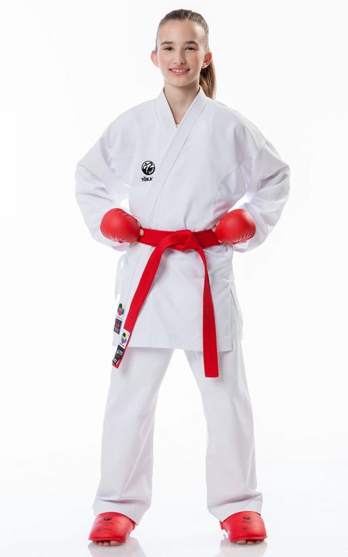 Beginner Karate Gi, TOKAIDO Kumite Master Junior, WKF, 8 oz.