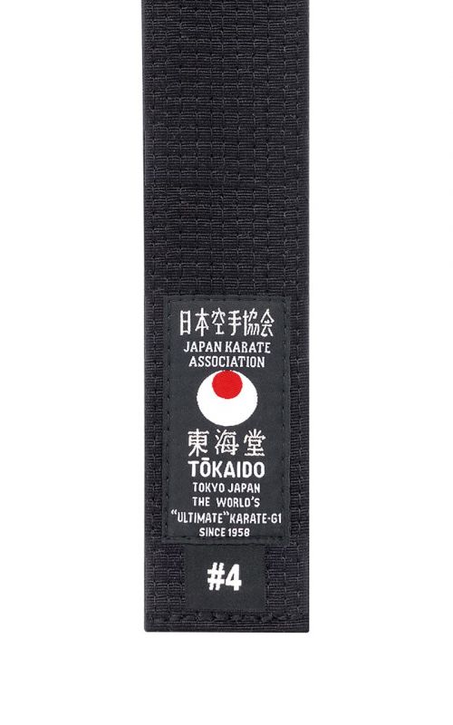 Karate Belt, TOKAIDO, cotton, black