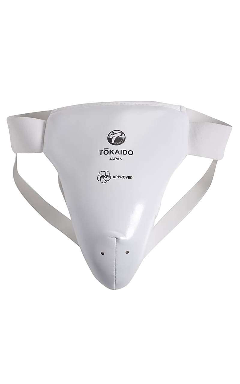 Men's Karate Groin Guard, TOKAIDO WKF, white Groin Protectors Protectors en Tokaido