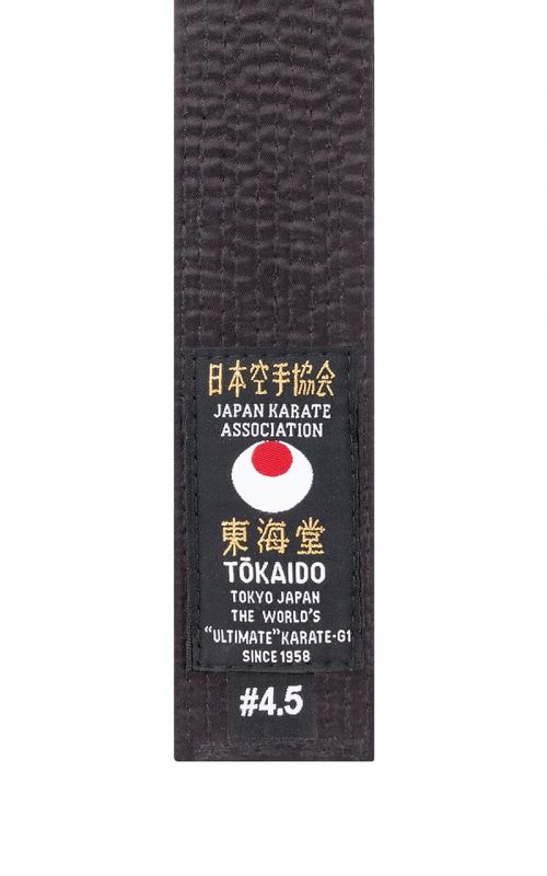 Karate Belt, TOKAIDO, artificial silk, black