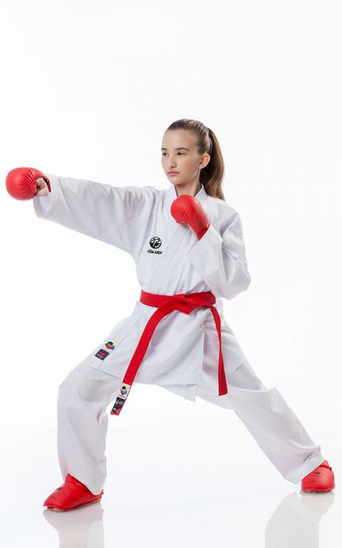 Beginner Karate Gi, TOKAIDO Kumite Master Junior, WKF, 8 oz.